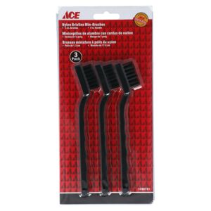 ACE Ace 3-Piece Mini Nylon Scraper Brush Black 17.8cm